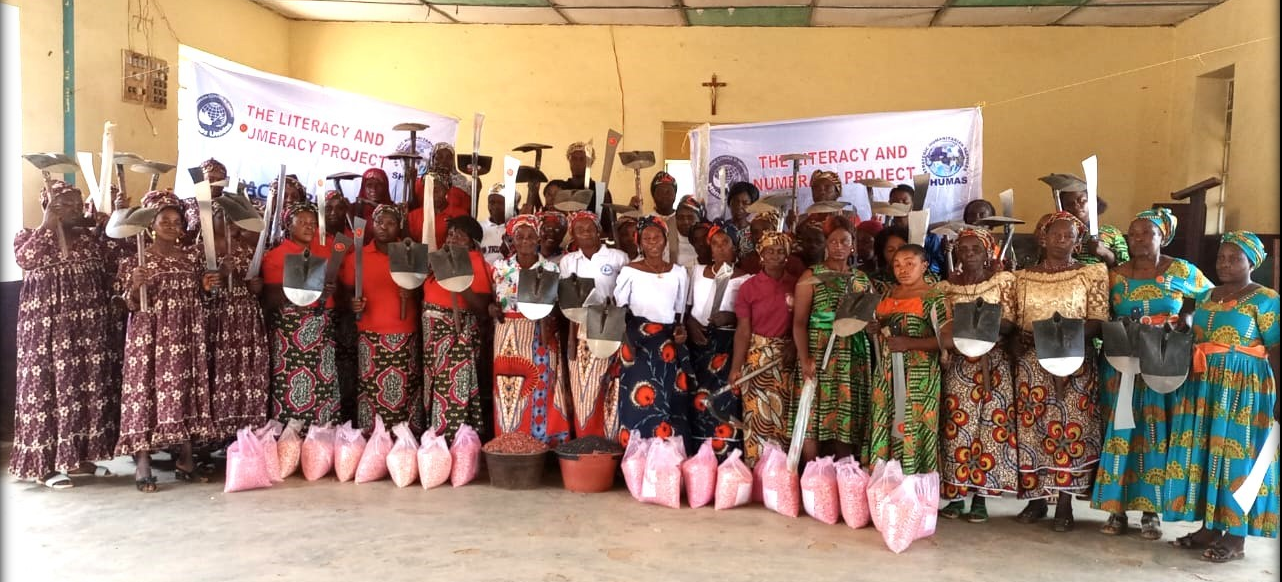 Farm tools and seeds donated