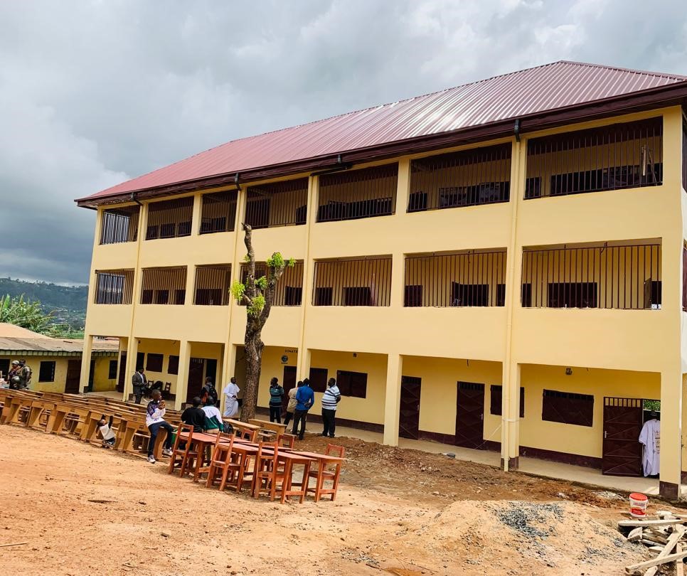 Donated classrooms, table's, benches and chairs.